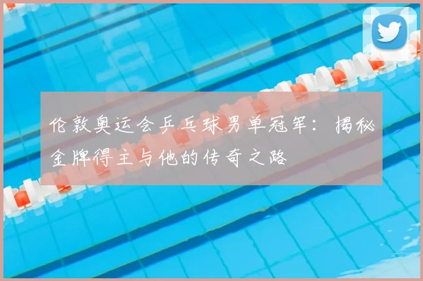 伦敦奥运会乒乓球男单冠军：揭秘金牌得主与他的传奇之路